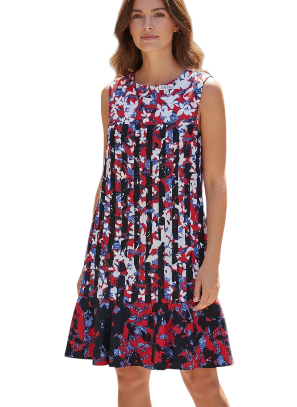 PETER PILOTTO for Target Women XL Shift Dress Sleeveless Red Black White Bust 40